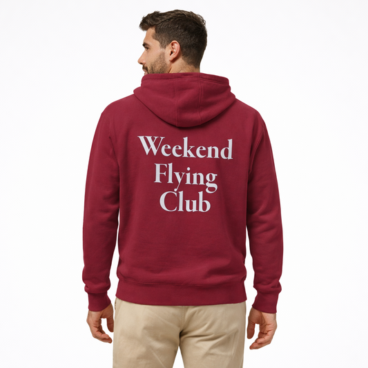 Weekend Flying Club Hoodie - Weinrot