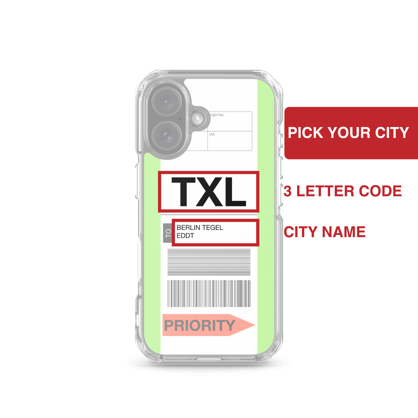 iPhone Hülle Full Baggage Tag Individualisiert